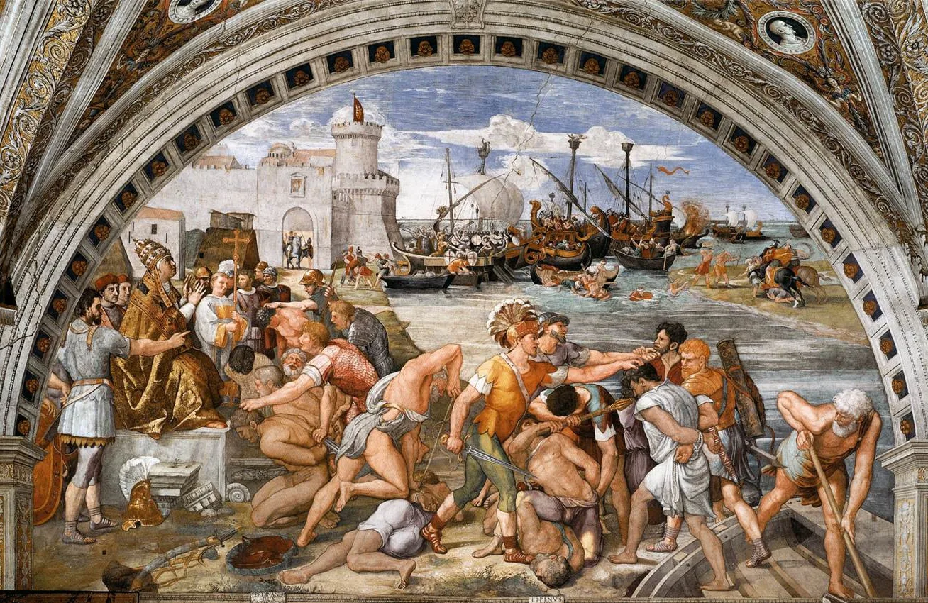 Raffaello e aiuti, La battaglia di Ostia