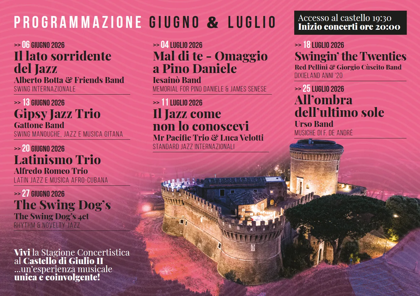 programma giulio in jazz giugno-luglio 2026
